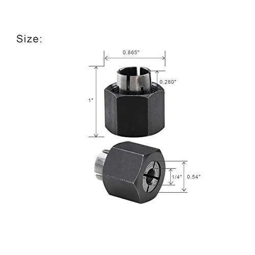 19691 1/4" Router Collet Replaces for Dewalt 326286-04, Bosch 2610906283, Hitachi 323-293