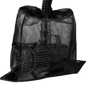 hecaty 24" x 26" upgrade large pump barrier bag, pond pump filter bag, black media bag pump mesh bag (24" x 26", black)