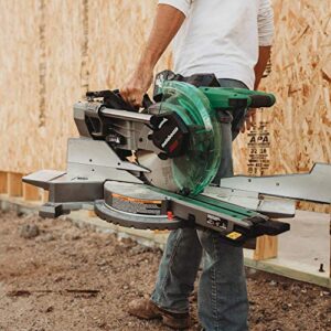 Metabo HPT MultiVolt™ 36V Sliding Miter Saw | 10-Inch Blade | Dual Bevel | Includes Battery & Charger | C3610DRAQA