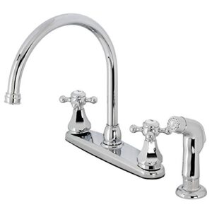 kingston brass kb4721bxsp metropolitan 8" centerset kitchen faucet, polished chrome