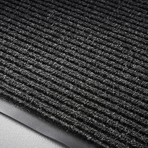 Consolidated Plastics Brush Dry Indoor/Covered Outdoor Entrance Floor Mat, 3' Width x 5' Length, Charcoal