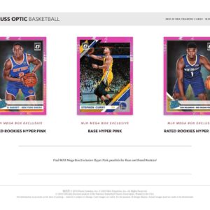 2019-20 Panini Donruss Optic MEGA Basketball Card Box - With 10 Hyper Pink Prizms - Look for Valuable Zion Williamson Holo Rookie Cards! 42 Cards Per Box.