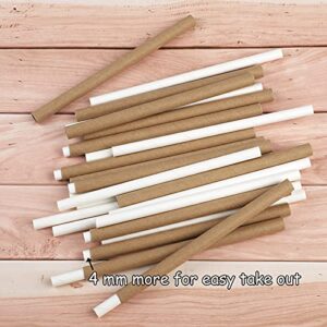 Elcoho 120 Sets of Outdoors Mason Bee Nesting Tube Refill Kit Includes 120 Pieces 6-Inch Replacement Tubes & 120 Pieces Refill Tubes, Bee Nest House Hotels Tubes Bee Paper Inserts Cardboard Nest Tubes
