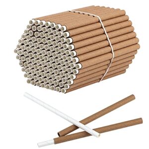 elcoho 120 sets of outdoors mason bee nesting tube refill kit includes 120 pieces 6-inch replacement tubes & 120 pieces refill tubes, bee nest house hotels tubes bee paper inserts cardboard nest tubes