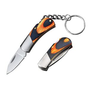 kunson folding knife, mini pocket knife for men and women, mini keychain knife for cutting rope, paper, boxes and peeling fruits, edc knife small