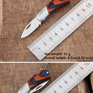 KUNSON Folding Knife, Mini Pocket Knife for Men and Women, Mini Keychain Knife for Cutting Rope, Paper, Boxes and Peeling Fruits, EDC Knife Small