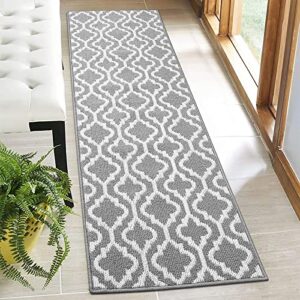 HEBE Indoor Door Mat Runner 20"x59" Non Slip Front Door Welcome Mats Washable Shoe Mats Dirt Trapper for Entryway Low Profile Kitchen Carpet for Entrance Hallways Entrance Mat for Dogs