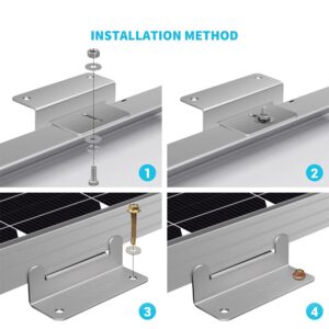 Renogy Accessory 200W Solar Panel Systems w/ 8Ft Tray Cable, 20Ft 10 AWG Adaptor Kit, Two Set Z Bracket, Y Branch Connector