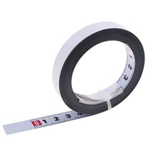 Micro Traders Metal Steel Measure Tape Self Adhesive Metric Scale Ruler Reads L to R for T-Track Router Table Band Saw Woodworking Tool