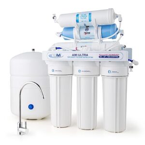 ami 6-stage ultra mineral reverse osmosis water-filter system, 75 gallons per day