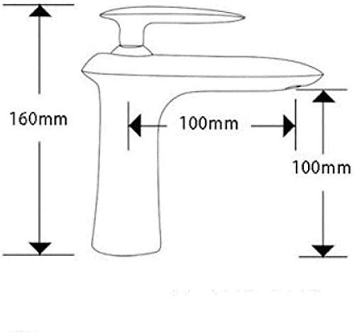 NZDY Faucet Solid Copper Faucet White Paint Plus High Washcountertop Washsingle Porous Washround Square