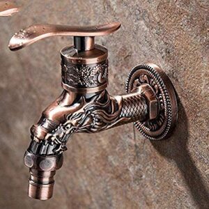 nzdy faucet mount zinc alloy antique red bibcock decorative outdoor gardenwasher mop toilet tap