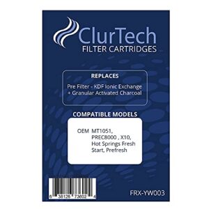 ClurTech FRX-YW003 White Pre-Filter for Hot Tubs, Spas, Pools, Pet Baths, Car Wash Buckets - Multiple Uses