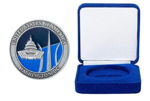 united states air force usaf naval air facility joint base andrews home of air force one challenge coin and blue velvet display box