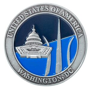 United States Air Force USAF Naval Air Facility Joint Base Andrews Home of Air Force One Challenge Coin and Blue Velvet Display Box