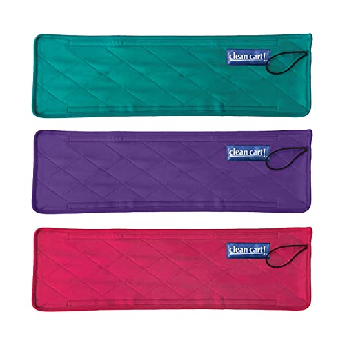 Clean Cart Secure Shopping Cart Handle Cover with Ultra-Fresh Technology, Bright Colors, 3-Pack