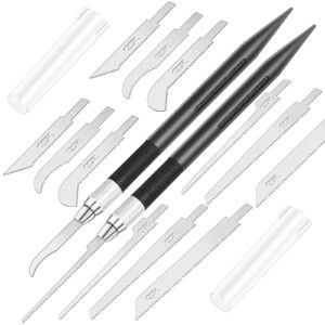 mini hand saw model craft blade tools razor set 2 handles with 12 craft blade model tool hobby for cutting model parts