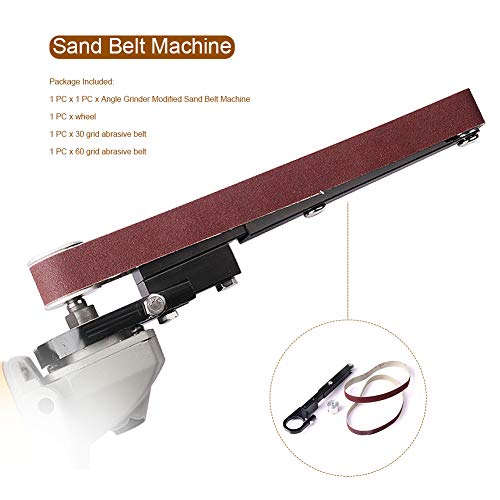 CALIDAKA Electric Belt Grinder Belt Sander Attachment Angle Grinder Modified Sand Belt Machine Pipe Belt Sander Polisher Belt Sanders Polisher Suitable for Model 100 Angle Grinder