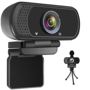 ziqian hd webcam 1080p webcam,live streaming web camera with stereo microphone, desktop or laptop usb webcam with 100 degree view angle for conferencing, streaming, gaming.video calling (n5 webcam)