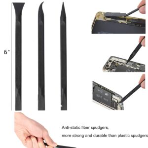 Carbon Fiber Plastic Scraper Multi-Purpose Scraper Non-Scratch Cleaning Tool Easy to Clean Small and Narrow Spaces and Gaps, Perfect to Remove Stickers, Labels, Oil Stains, Food, Dirt, Etc 3-Pcs