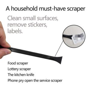 Carbon Fiber Plastic Scraper Multi-Purpose Scraper Non-Scratch Cleaning Tool Easy to Clean Small and Narrow Spaces and Gaps, Perfect to Remove Stickers, Labels, Oil Stains, Food, Dirt, Etc 3-Pcs