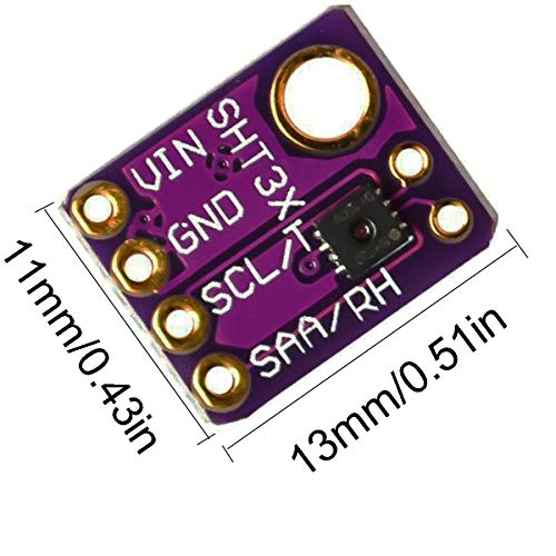 DAOKI 2.5V-5V SHT31 Temperature and Humidity Sensor Module Digital Output Temperature and Humidity Sensor Module IIC I2C Interface 3.3V GY-SHT31-D with Male and Female Dupont Cables for Arduino