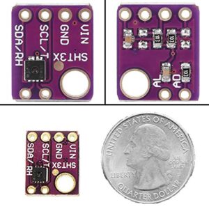 DAOKI 2.5V-5V SHT31 Temperature and Humidity Sensor Module Digital Output Temperature and Humidity Sensor Module IIC I2C Interface 3.3V GY-SHT31-D with Male and Female Dupont Cables for Arduino