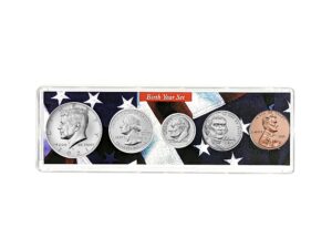 2021-5 coin birth year set in american flag holder collection seller uncirculated