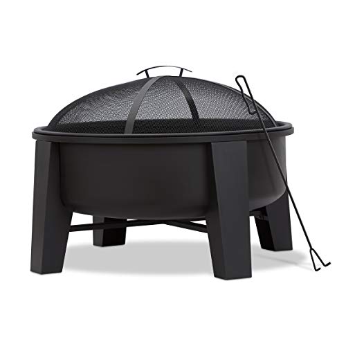 Real Flame Forsyth Wood Burning Fire Pit 360-BLK Black