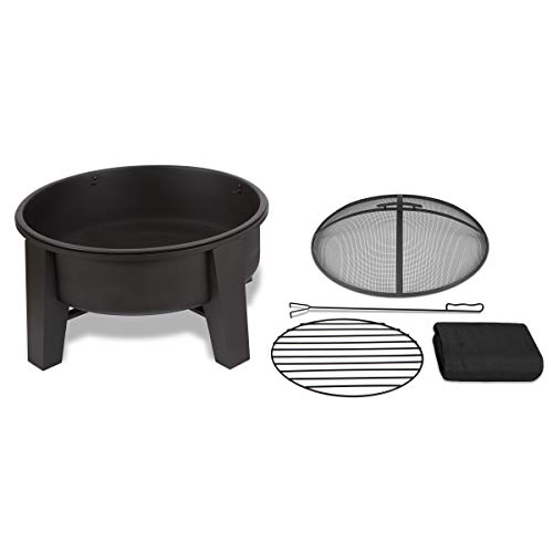 Real Flame Forsyth Wood Burning Fire Pit 360-BLK Black