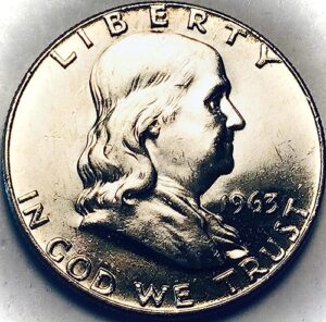 1963 d franklin silver bu half dollar seller mint state