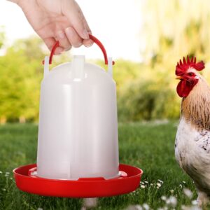 Chick Feeder and Waterer Kit Automatic Chicken Feeder 1.5L Plastic Hanging Poultry Waterer Food Feeder Set for Chicken, Quail, Hen, Duck for Farm and Coo(1.5 L, 1.5 KG)