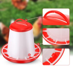 Chick Feeder and Waterer Kit Automatic Chicken Feeder 1.5L Plastic Hanging Poultry Waterer Food Feeder Set for Chicken, Quail, Hen, Duck for Farm and Coo(1.5 L, 1.5 KG)