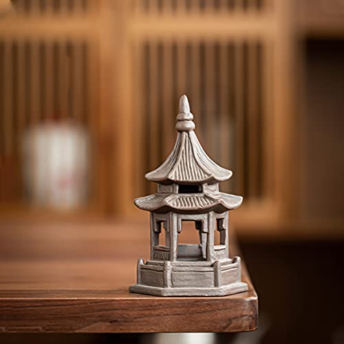 KESYOO Miniature Pagoda Statue Zen Garden Pagoda Figurine Chinese Zen Asian Decor Bonsai Decoration Miniature Accessories