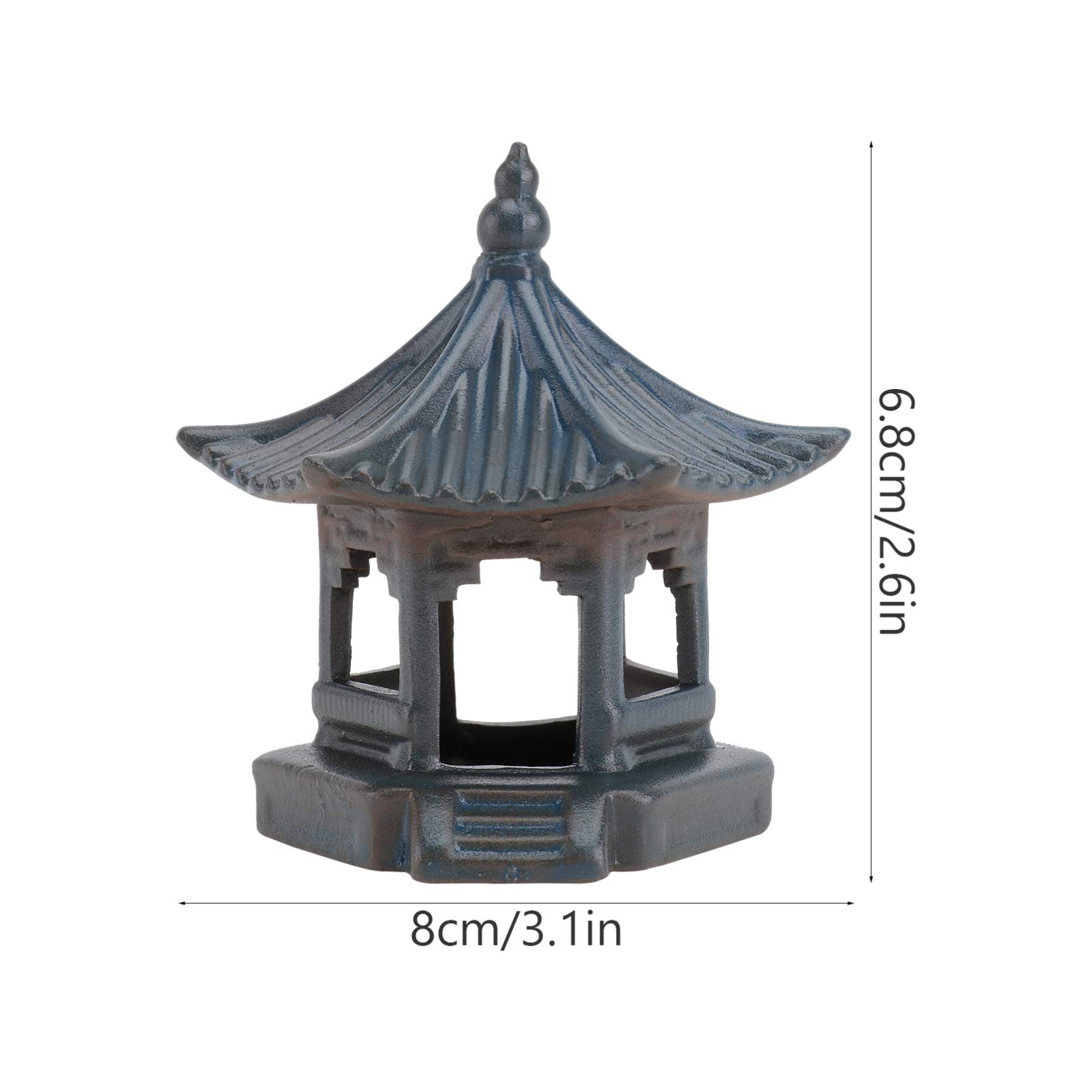 PRETYZOOM Mini Pagoda Statue Miniature Ceramic Pagoda Fairy Garden Accessories DIY Hexagon Pavilion Exotic Environments Micro Landscape Zen Garden Dollhouse Decoration