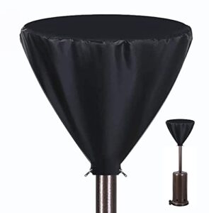 idoxe patio heater cover waterproof with zipper, standup classic terrace outdoor round heater covers (top cover only)