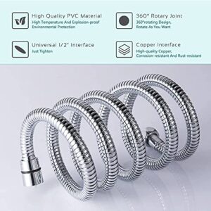 Shower Hose, 79 Inch Expandable Shower Hose Extra Long ，Bathing Toilet Cleaning, Adjustable Holder Mount and Stainless Steel Shower Hose for Handheld Shower Head, shower hose and holder, Chrome