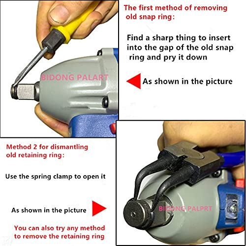 palart 12 Impact Wrench Socket Retainer Retaining Ring with O-Ring -10set