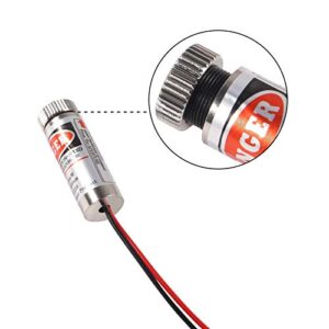 UMLIFE 5pcs 650nm 5mw Laser Head Laser Tube Adjustable Focus 3~5V Red Laser Tube for Sight Positioning Sighting Telescope (Dot)