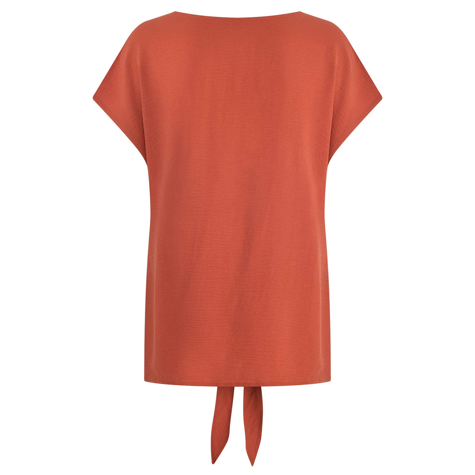 Bravetoshop Women Summer T Shirts Short Sleeve V Neck Tie Knot Pocket Tee Tops Casual Loose Blouse (Orange,L)