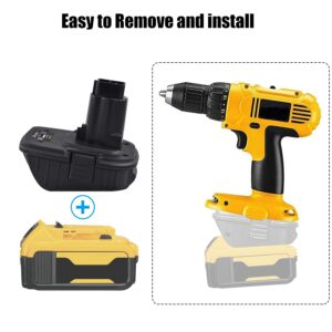 DCA1820 Battery Adapter Replacement for Dewalt 18v to 20v Adapter, Convert 20v Lithium Battery DCB206 DCB205 to 18v NiCad & NiMh Tool Battery DC9096 DC9098, with 5V USB Port [2Pack]