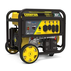 champion power equipment 100485 pro 11,500/9,200-watt portable generator with carburetor-free electronic fuel injection (efi) engine and co shield