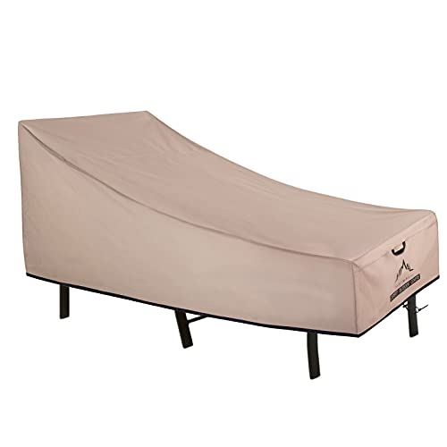 Himal Outdoors Patio Chaise Lounge Cover, Heavy Duty Waterproof 600D Polyster with Thick PVC Coating, Outdoor Chaise Lounge Cover, 86L x 34W x 32H inch