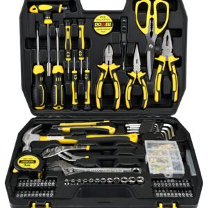 DOWELL Tool Kit Household Tool Set 185-Piece General Hand Tool Kit with Toolbox Storage Case HYT185