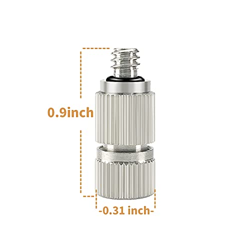 High Pressure Misting Nozzles for Outdoor Cooling System Outdoor Cooling Nozzle, UNC 10/24 Stainless Steel Misting Nozzles 0.012" Orifice (0.3mm), Silver Tone,30 Pcs