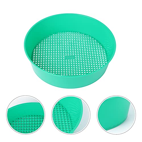 YARDWE Plastic Garden Riddle Sieve Mesh Sand Sieve Bonsai Gardening Tool Seeder Tool