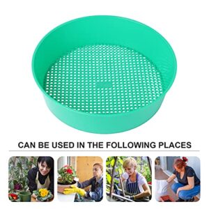 YARDWE Plastic Garden Riddle Sieve Mesh Sand Sieve Bonsai Gardening Tool Seeder Tool