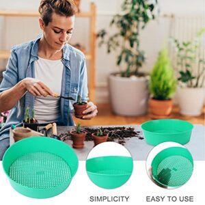 YARDWE Plastic Garden Riddle Sieve Mesh Sand Sieve Bonsai Gardening Tool Seeder Tool