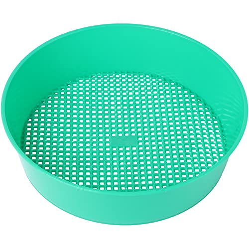 YARDWE Plastic Garden Riddle Sieve Mesh Sand Sieve Bonsai Gardening Tool Seeder Tool