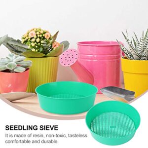 YARDWE Plastic Garden Riddle Sieve Mesh Sand Sieve Bonsai Gardening Tool Seeder Tool